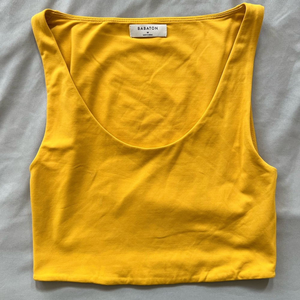 Babaton yellow crop top